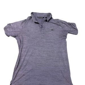 Travis Mathew Heathered Purple Polo Shirt